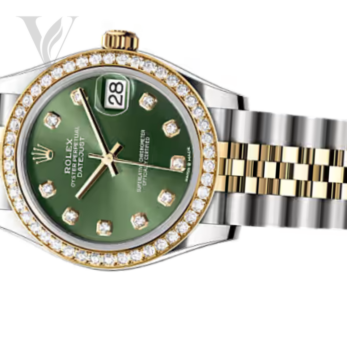 Rolex Lady-Datejust - Olive Green Dial, Two Tone – View 3