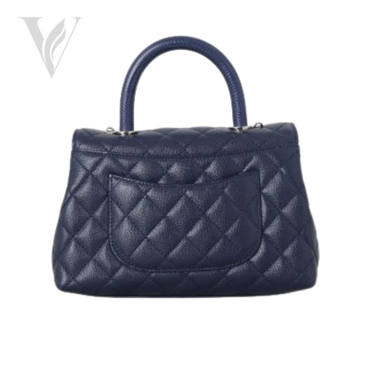 Chanel Coco Handle Mini Bag - Navy Blue, Caviar Leather – View 2