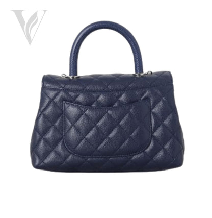 Chanel Coco Handle Mini Bag - Navy Blue, Caviar Leather – View 2