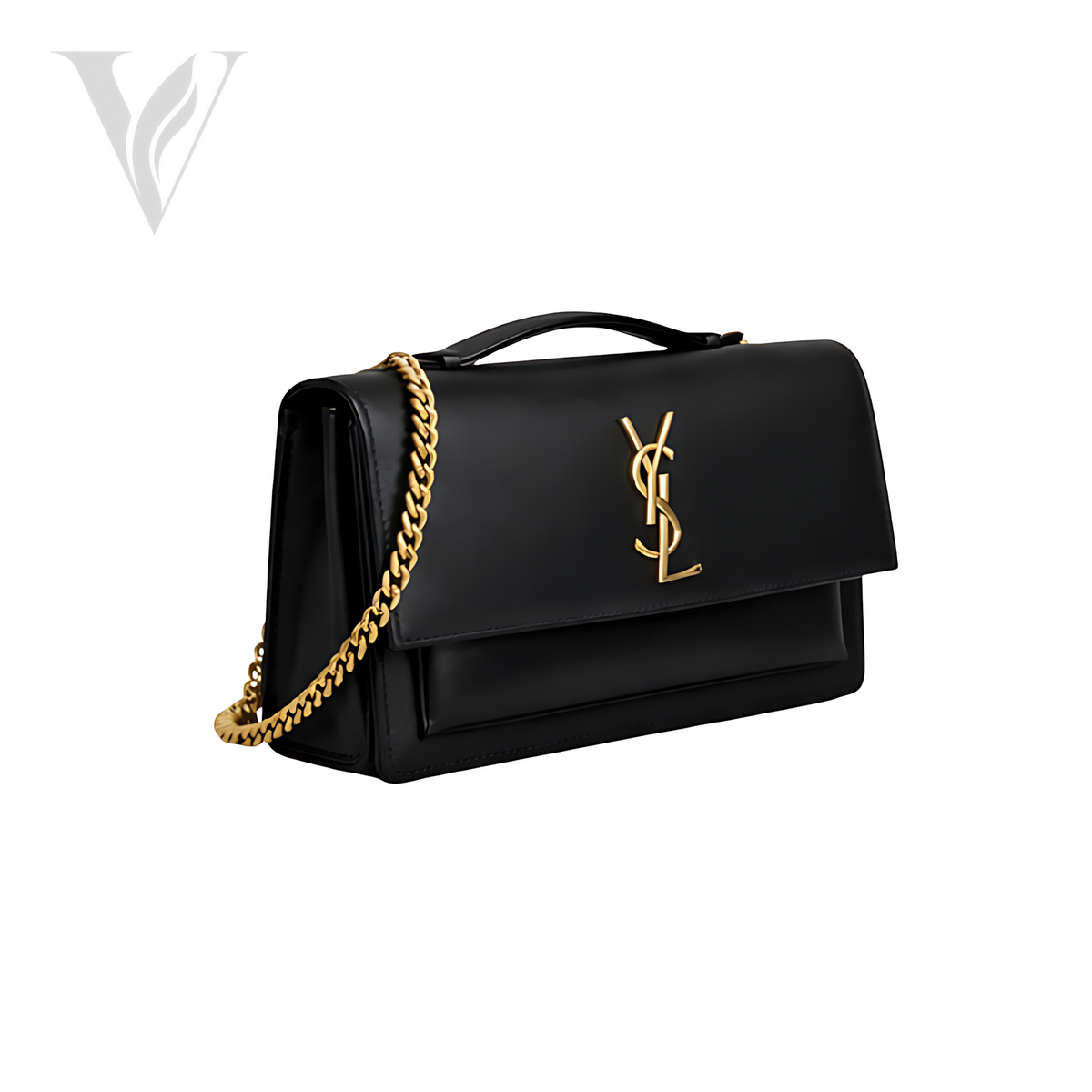 Saint Laurent Sunset Bag Made From Smooth Or Crocodile Embossed Bag - Calfskin Leather – View 2