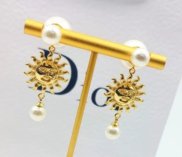 Polished Pearls Earrings Gold - view 7