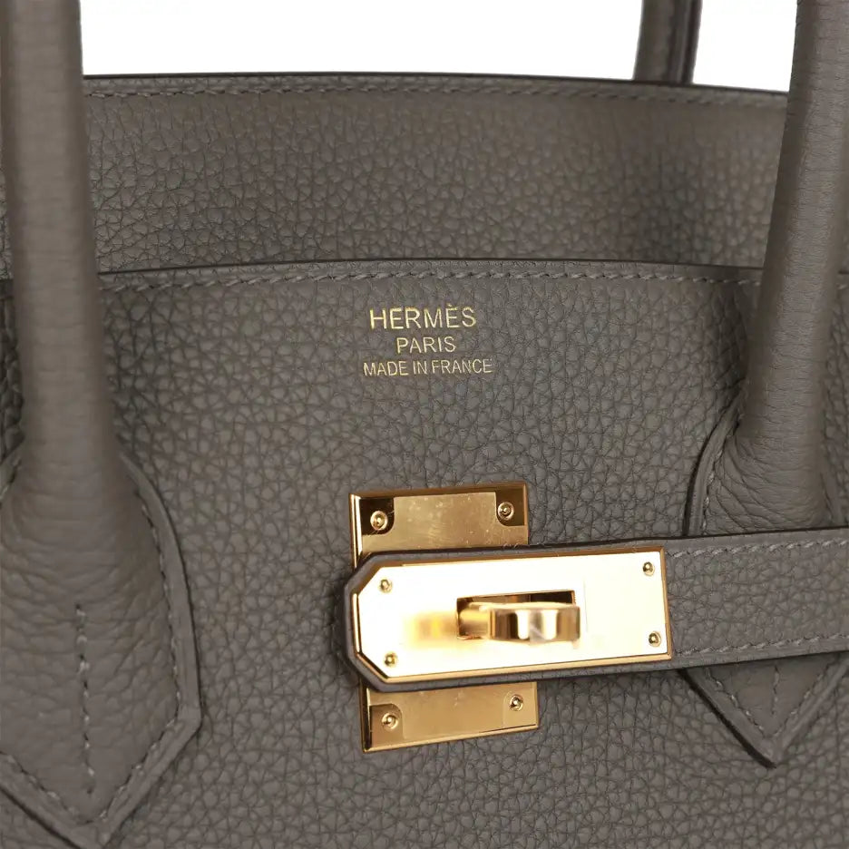 Dressy Structured Carryall 35 Gris Meyer Togo Bag - view 6
