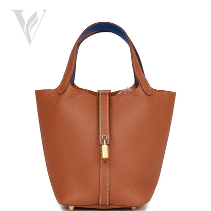 Hermès Éclat Picotin Lock 18 Bag - Gold Hardware, Clemence