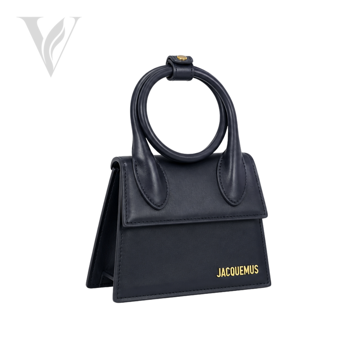 Jacquemus Le Chiquito Noeud Bag - Navy Blue – View 2