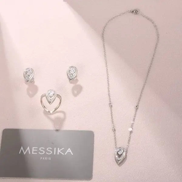Minimal-Luxe Floating Stone Pave Vertical White Gold Full Diamonds - view 6