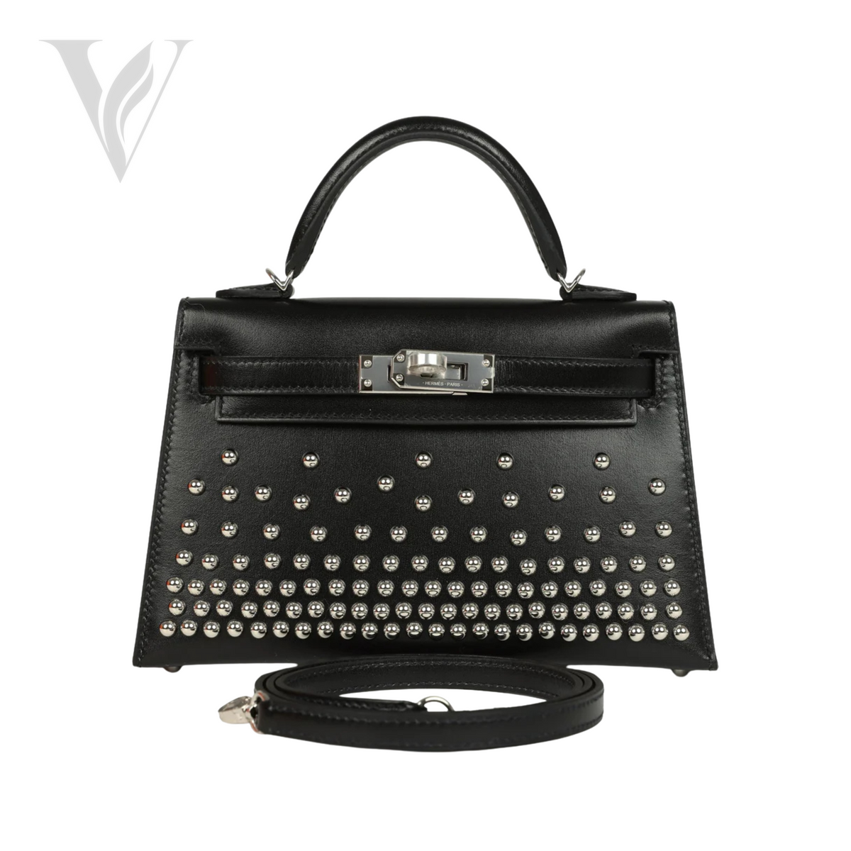 Hermès Clout Mini Kelly 20 Bag - Black