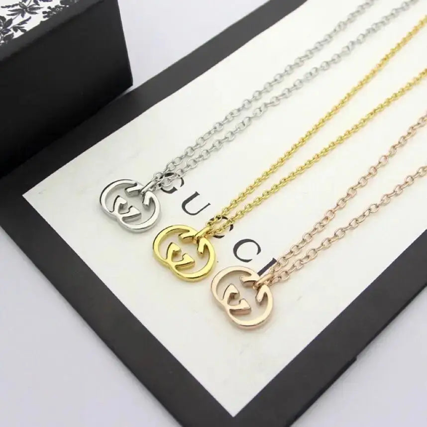 Elegant Interlocking G Logo Necklace Si Er - view 5