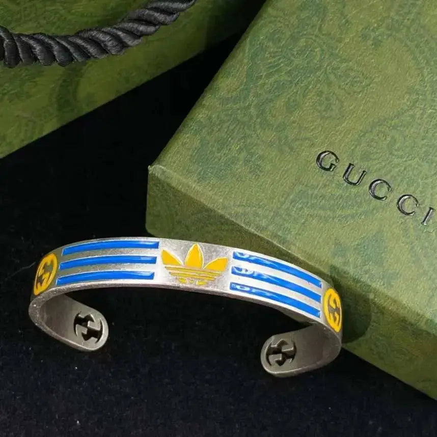 Sharp Adidas Striped Cuff Bracelet Si Er Blue - view 3