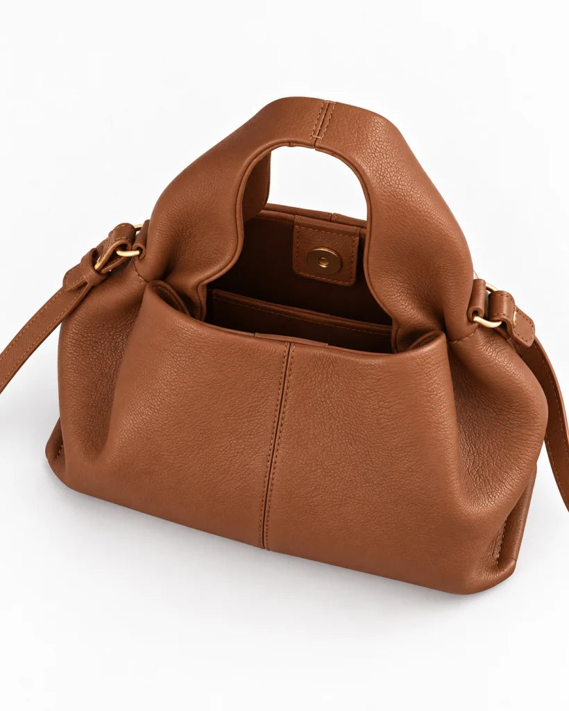 Polène Numéro Neuf Mini Textured Edition | Camel interior