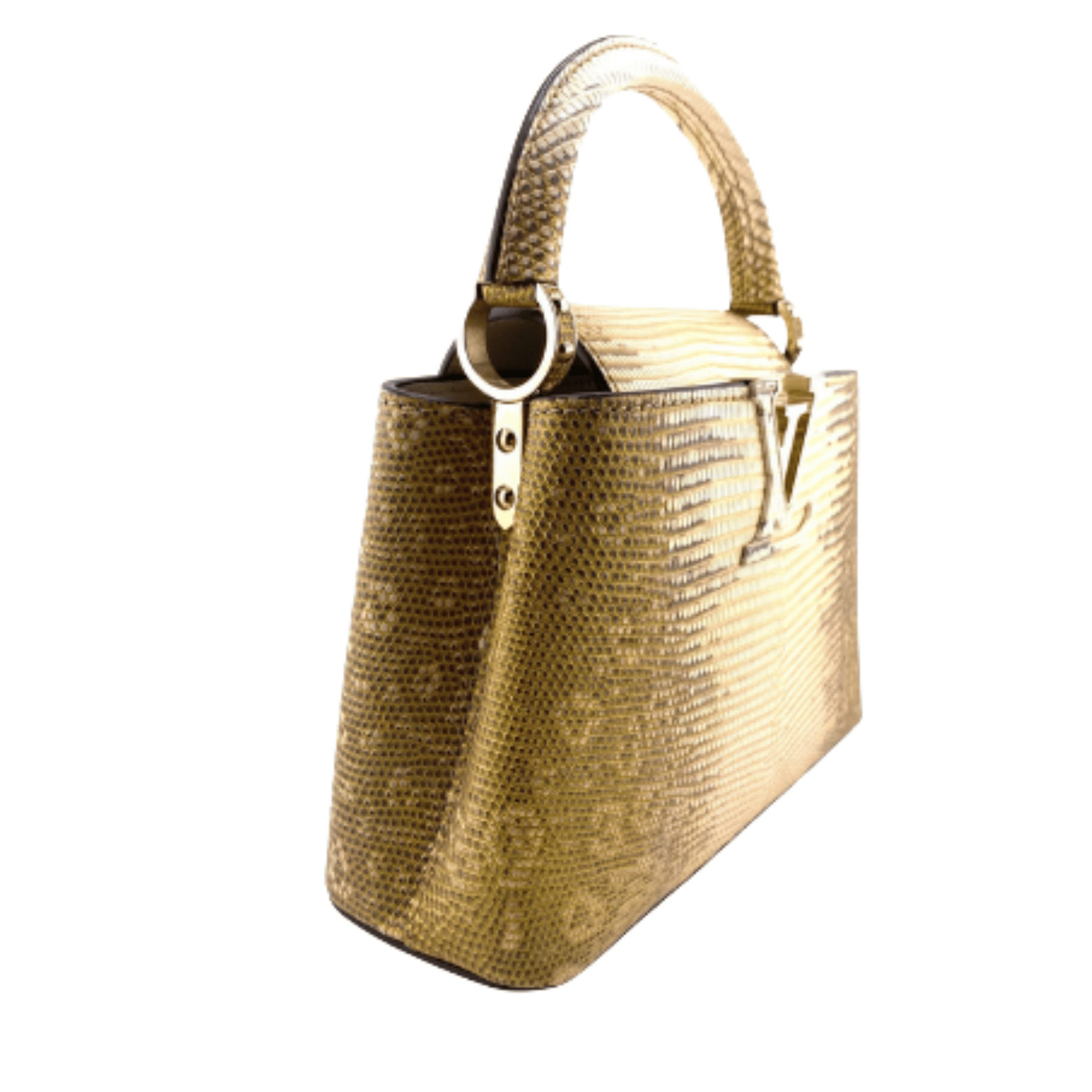 Sharp Ć Ucines Gold Snake Skin Bag - view 2