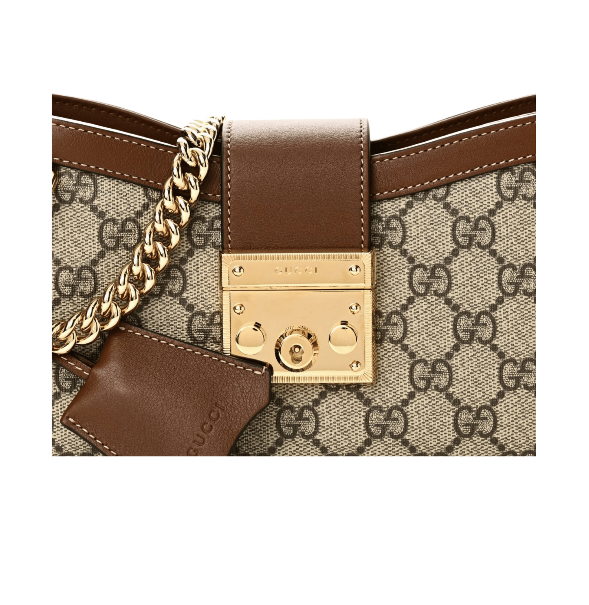 Refined GG Supreme Monogram Calfskin Small Padlock Bag - view 3