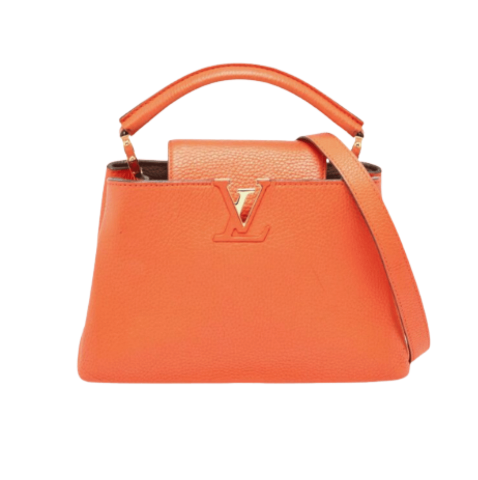 Minimal-Luxe Ć Ucines BB Grained Taurillon Orange Bag