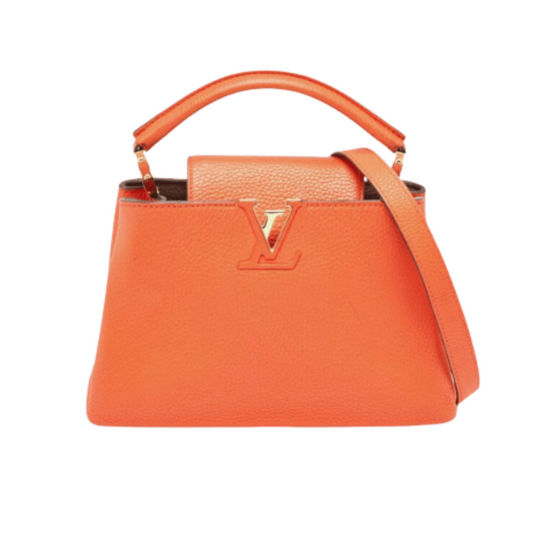 Minimal-Luxe Ć Ucines BB Grained Taurillon Orange Bag