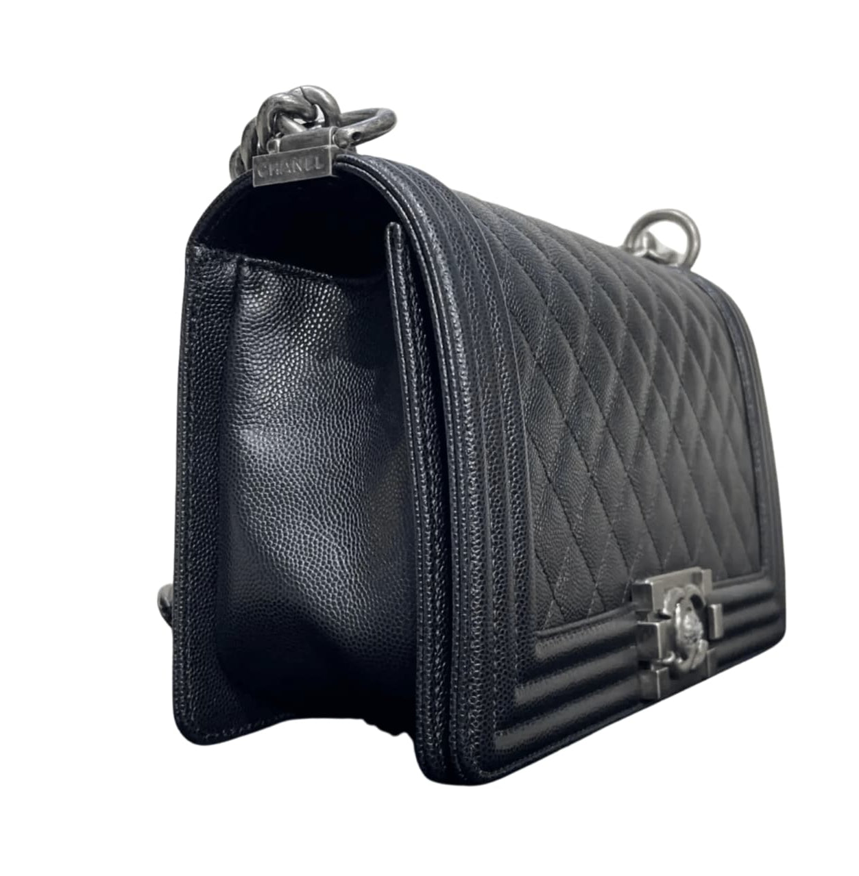 Refined Boy Black Caviar Leather Bag - view 2
