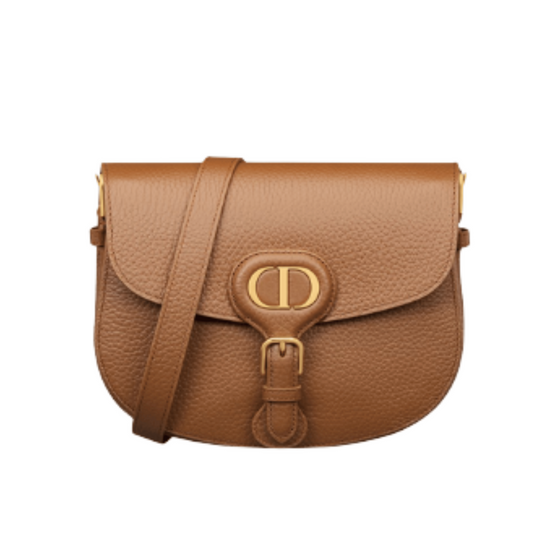Detailed Bobby Camel Grained Calfskin Bag